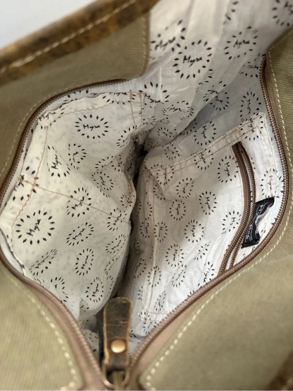 Boho Brown Myra Woven-Accent Shoulder Bag